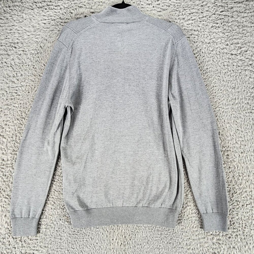 Luchiano Visconti Sweater Mens Medium Gray Long Sleeve 1/4 Zip *NWT* - Picture 10 of 11